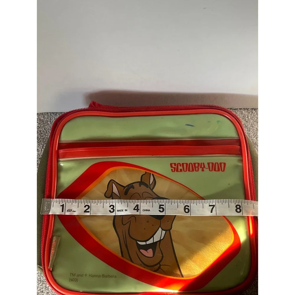 Scooby Doo Lunch Box Bag Green Red Cartoon Retro Vintage Kids‎ School Travel